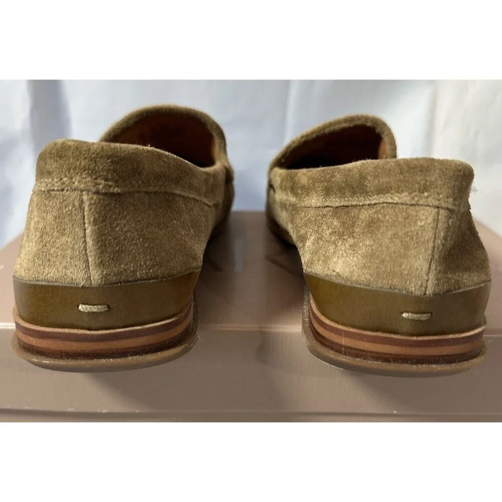 SARTO Franco Sarto Women's A. Gina Moc Toe Classic Loafer Tan Suede Sz 6M